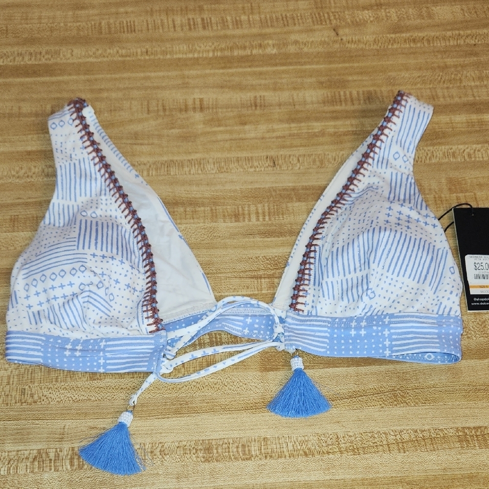 DOLCE VITA Ukara Contemporary Triangle Bikini Top, size S - Picture 3 of 10